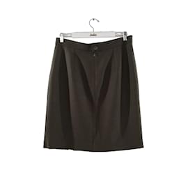 Givenchy-wrap wool skirt-Khaki