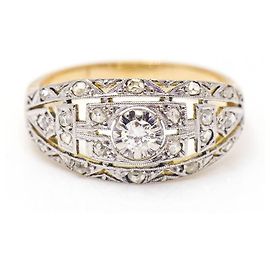 Anello Vintage originale 1920. D'oro