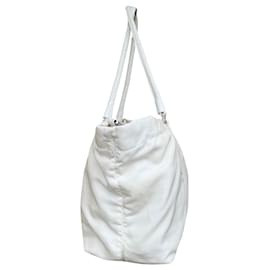 Prada-PRADA Shoulder Bag Nylon White - Tessuto monogram logo.-White,Cream,Eggshell