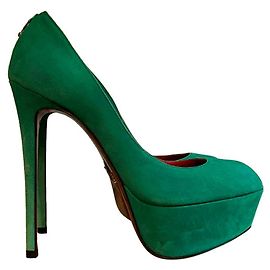 Bout ouvert CESARE PACIOTTI en daim vert Vert