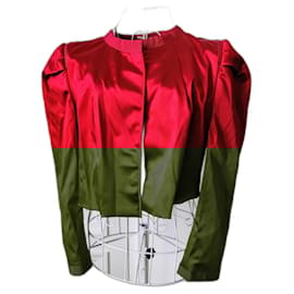 Dolce & Gabbana-Dolce Gabbana short satin jacket-Red