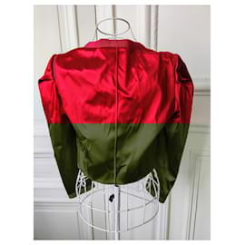 Dolce & Gabbana-Dolce Gabbana short satin jacket-Red
