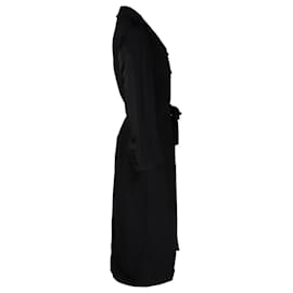 Miu Miu-Abrigo con cinturón Miu Miu en acetato negro-Negro