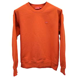 Supreme-Supreme Small Box Logo Sweatshirt aus orangefarbener Baumwolle-Orange