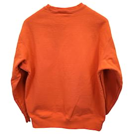 Supreme-Felpa Supreme con logo a scatola piccola in cotone arancione-Arancione