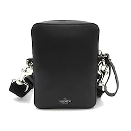 Valentino-Leather Messenger  Bag  3Y2b09430NI-Black
