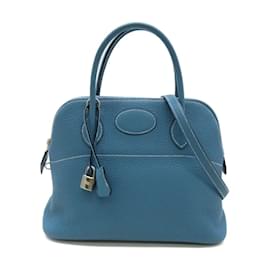 Hermès-Clemence Bolide 31-Blue