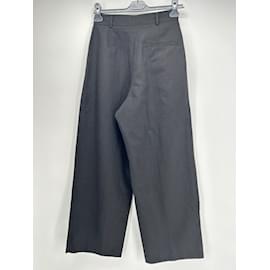 Autre Marque-NON SIGNE / UNSIGNED  Trousers T.International S Linen-Black