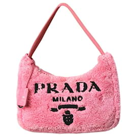 Prada-Rosa Neuauflage 2000 Frottee-Minitasche-Pink