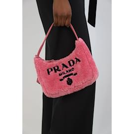 Prada-Riedizione rosa 2000 mini borsa in spugna-Rosa