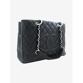 Chanel-Schwarze Farbe 2008 GST-Einkaufstasche aus Kaviarleder-Schwarz
