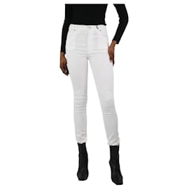 Gucci-White slim-leg trousers - size UK 6-White