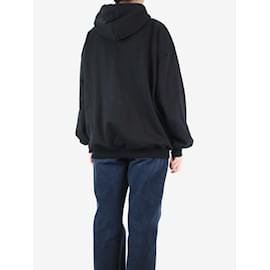 Balenciaga-Black oversized logo hoodie - size XS-Black
