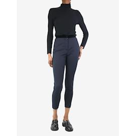Sandro-Navy blue cropped trousers - size UK 6-Blue