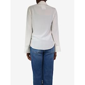Chloé-Cream silk pocket blouse - size UK 6-Cream