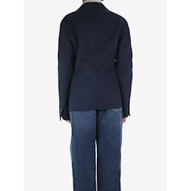 Joseph-Navy blue wool-blend jacket - size UK 18-Blue