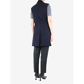 Joseph-Navy blue sleeveless felt coat - size UK 10-Blue