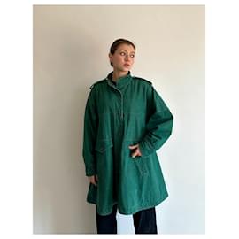 Fendi-Coats, Outerwear-Dark green