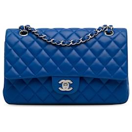 Chanel-Chanel Blue Medium Classic Lambskin lined Flap-Blue