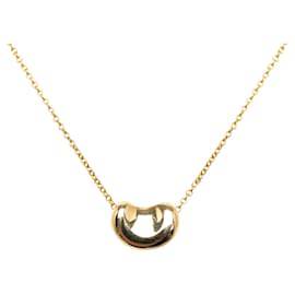 Tiffany & Co-Tiffany Gold Elsa Peretti Bohnen-Anhänger-Halskette aus Gelbgold-Golden