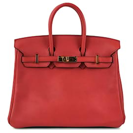 Hermès-Hermes vermelho 2017 Swift Birkin 25-Vermelho