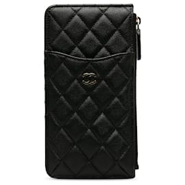Chanel-Chanel Black Caviar Leather Card Holder-Black