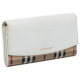 Burberry-Burberry Brown Haymarket Check Long Wallet-Brown,Other