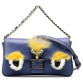 Fendi-Fendi Lila Micro Monster Baguette-Lila