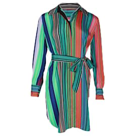 Diane Von Furstenberg-Muticolour Striped Silk Shirt Dress-Other