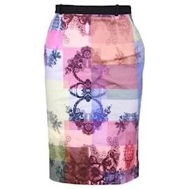 Preen By Thornton Bregazzi-Abstract Floral Multicolor Print Skirt-Other