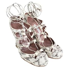 Tabitha Simmons-Water Snake Skin Wedges-Other