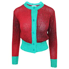 Tsumori Chisato-Red and Green Thick Cardigan-Red