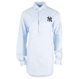 Gucci-Camicia oversize con toppa degli Yankees NY-Blu