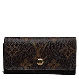 Louis Vuitton-Louis Vuitton Monogram 4 Porta-chaves Porta-chaves em lona M62631  Em uma boa condição-Marrom