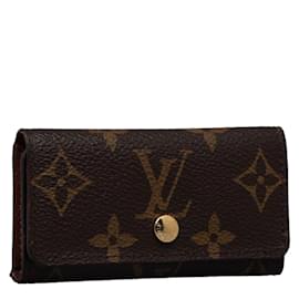 Louis Vuitton-Louis Vuitton Monogram 4 Porta-chaves Porta-chaves em lona M62631  Em uma boa condição-Marrom