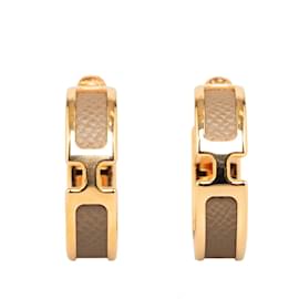 Hermès-Olympe Hoop Earrings-Golden