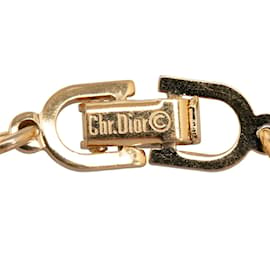 Dior-Crystal CD Chain Link Bracelet-Golden