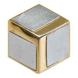 Broche cuadrada bicolor de metal Givenchy Plata