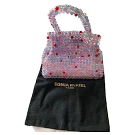 Sonia Rykiel-Handtaschen-Pink,Aus weiß,Hellblau
