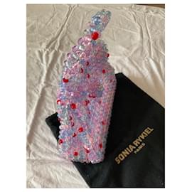 Sonia Rykiel-Handtaschen-Pink,Aus weiß,Hellblau