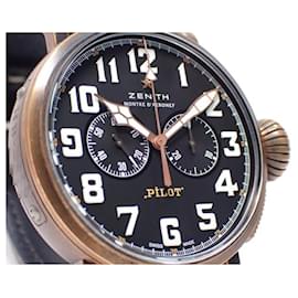 Zénith-ZENITH Tipo di pilota20 Cronografo Extra Special bronzo da uomo-Nero