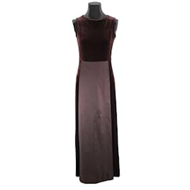 Paule Ka-Velvet dress-Brown