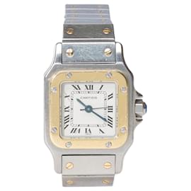 Cartier-CARTIER Santos Galbee accessory in Gold and Silver steel - 101650-Silvery