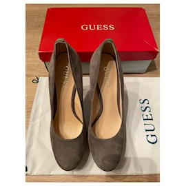 Guess-GUESS gray suede pumps n. 37.5.-Beige