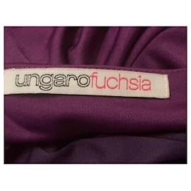 Emanuel Ungaro-Beautiful and particular size purple UNGARO dress 42 Italian.-Dark purple