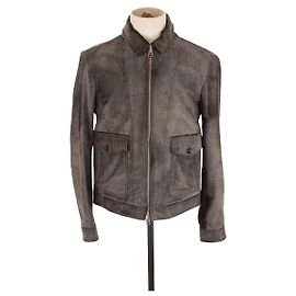 Tom Ford Lederjacke Khaki