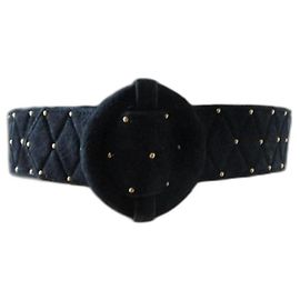 Cinto Burberry de couro preto acolchoado 75 cm Preto