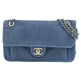 Chanel-Sac à rabat Chanel-Bleu