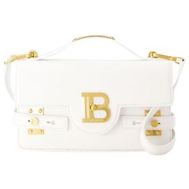 B-Buzz 24 Borsa a tracolla - Balmain - Pelle - Bianca Bianco