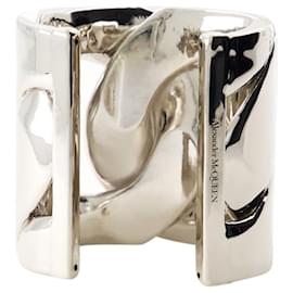 Alexander Mcqueen-Chain Cuff Bracelet - Alexander Mcqueen - Brass - Silver-Silvery,Metallic